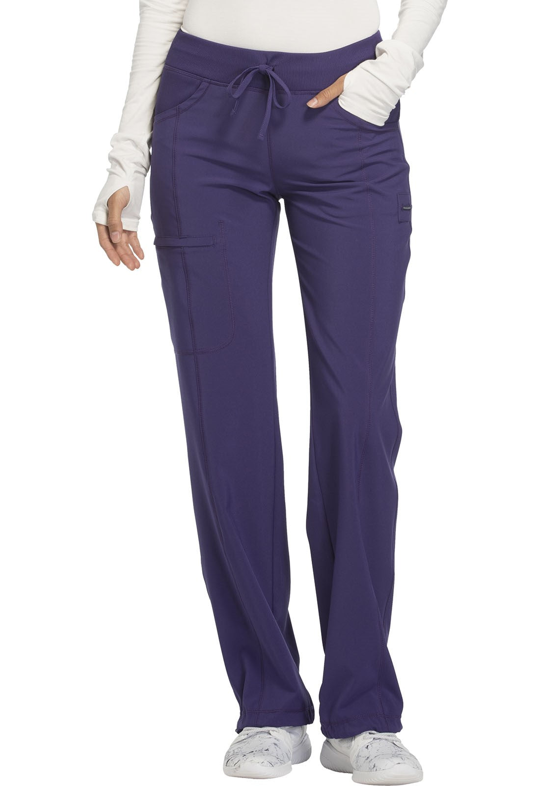 Women's Rib Knit Drawstring Waist Scrub Pant