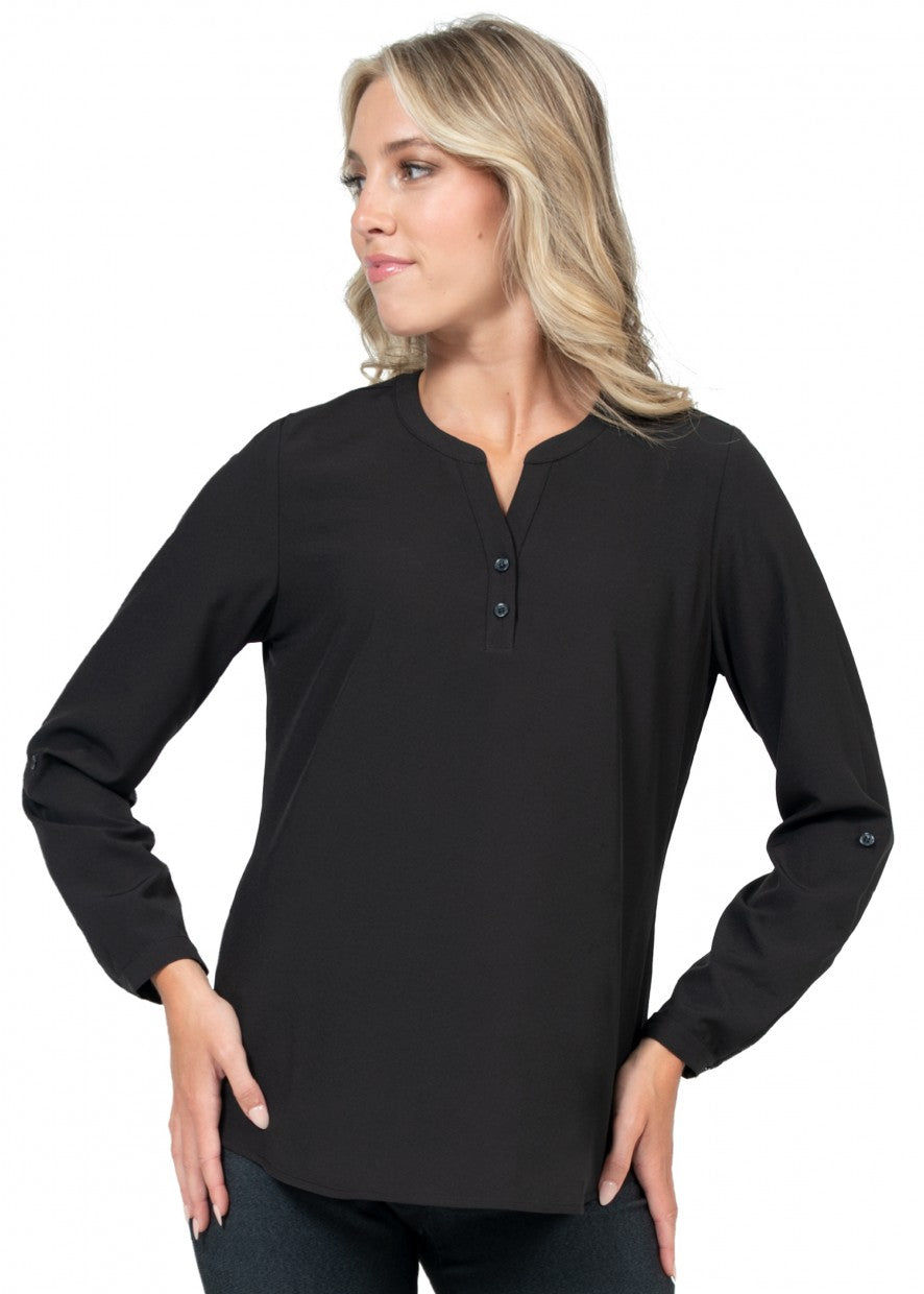 Stretch Blouse with 3/4 Roll