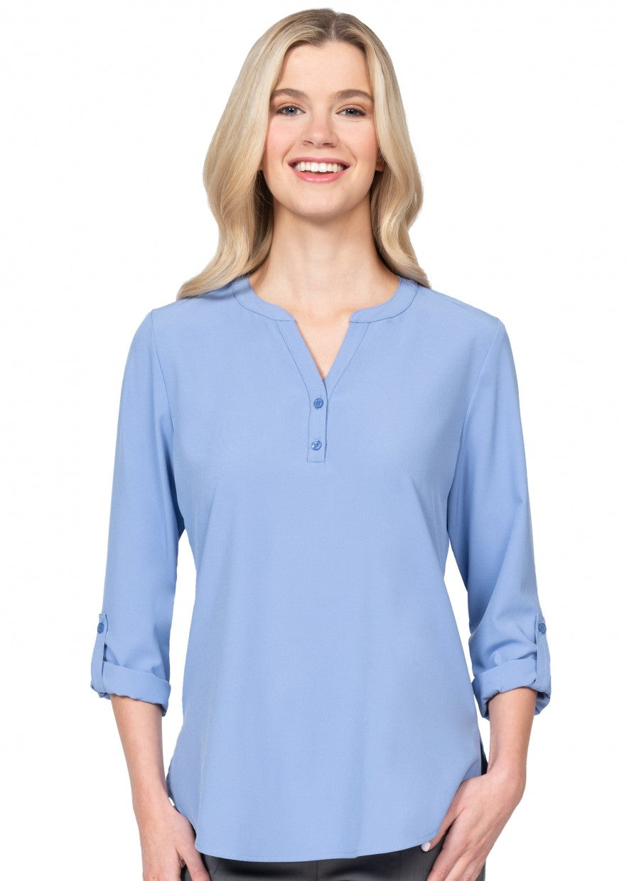 Stretch Blouse with 3/4 Roll