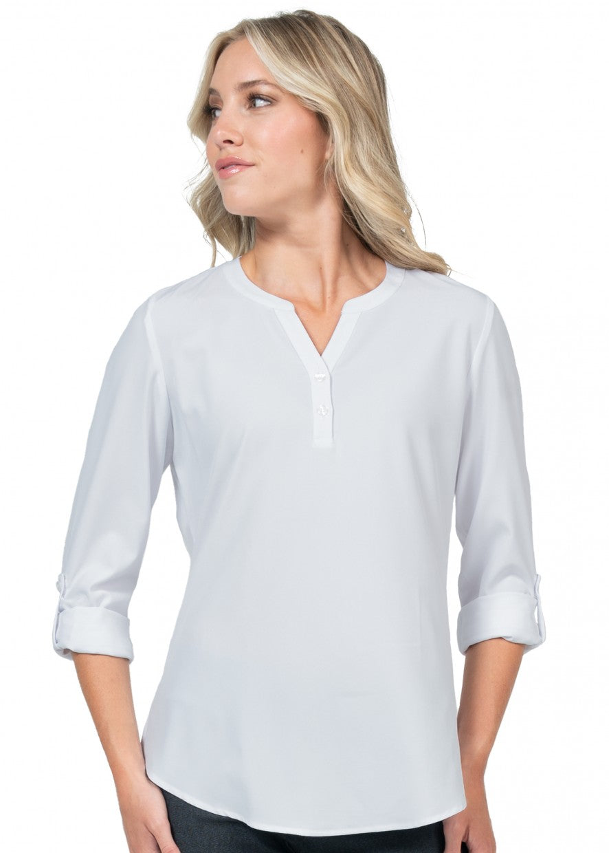 Stretch Blouse with 3/4 Roll