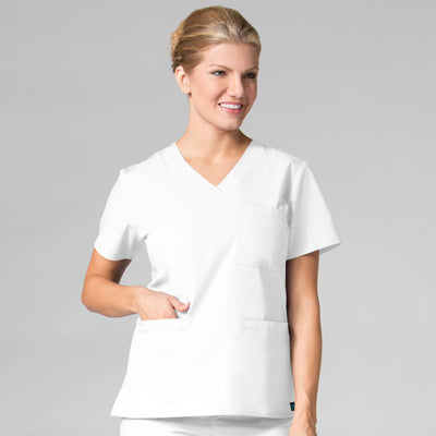 Curved V-Neck Top 1626