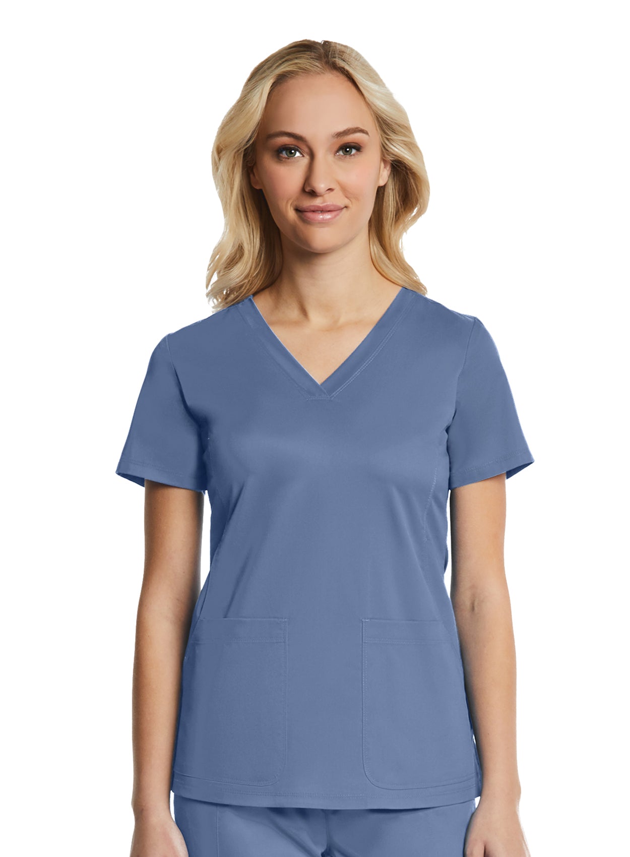 Women's Multi-Pocket V-neck Top 1768