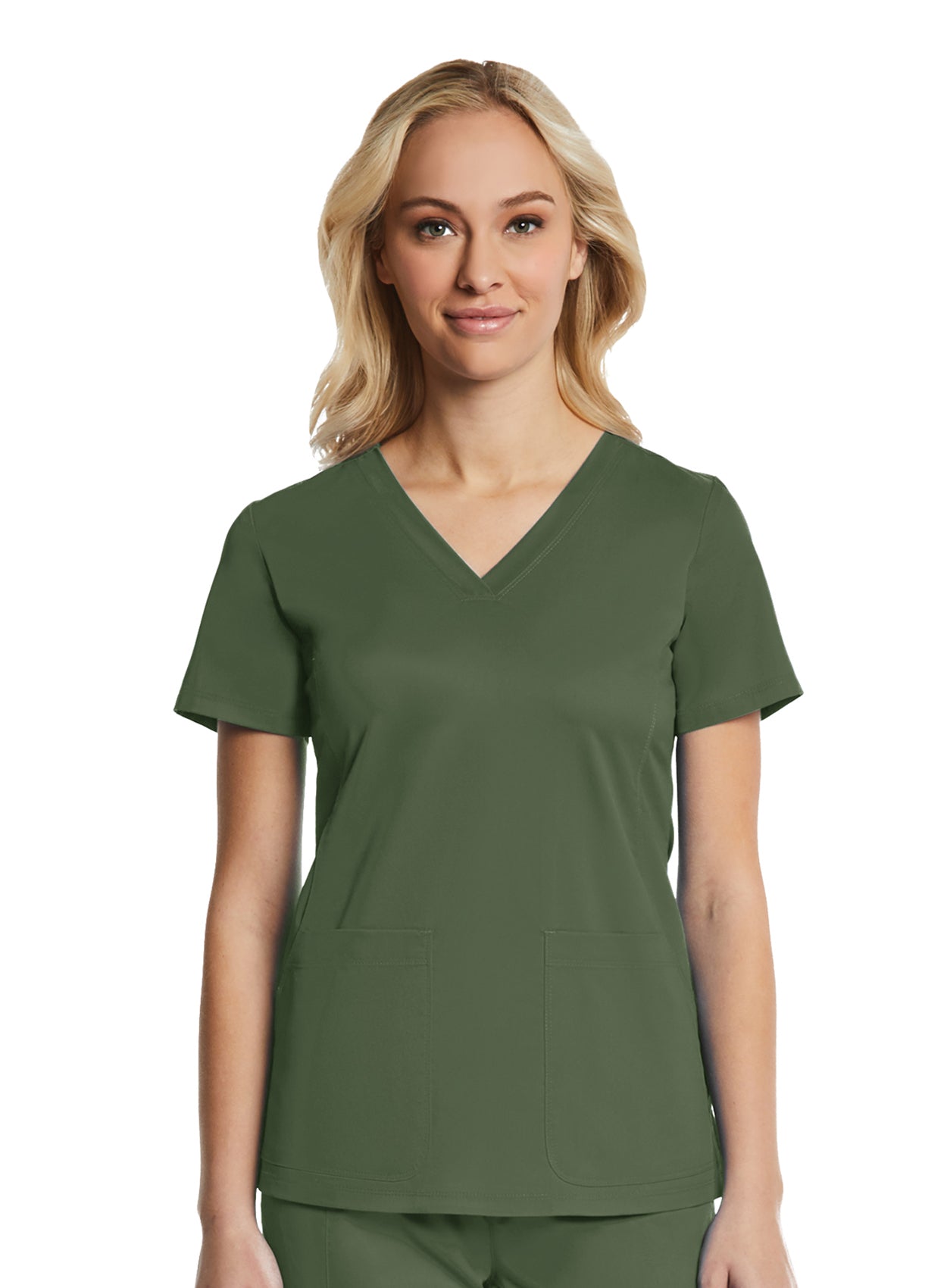 Women's Multi-Pocket V-neck Top 1768