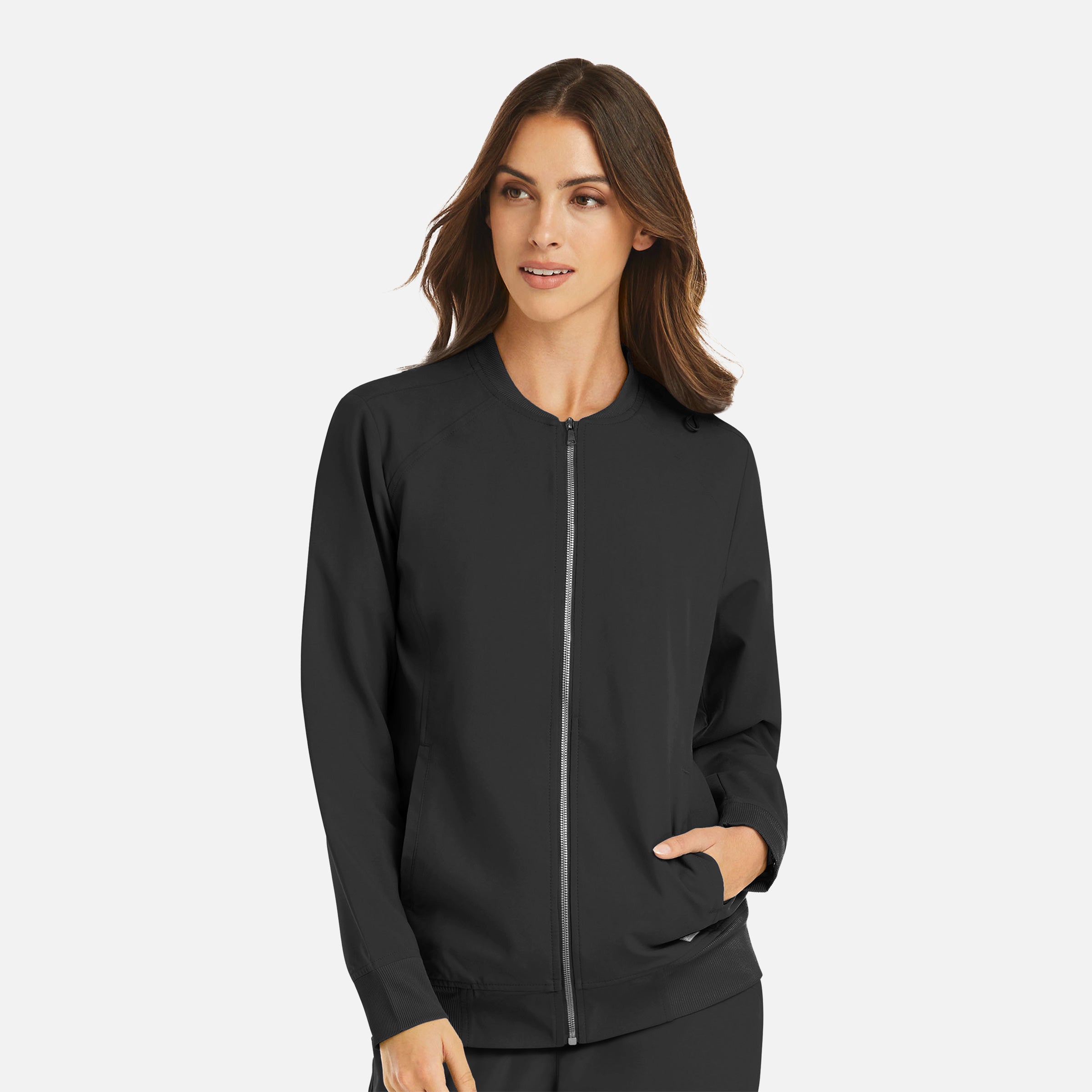 Womens Full Zip Bomber Jacket 5061