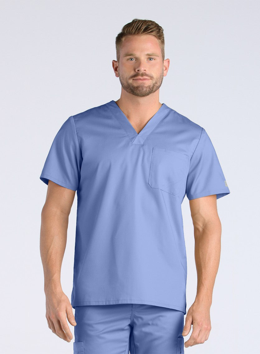 Men's One Chest Pocket V-Neck Top 5208