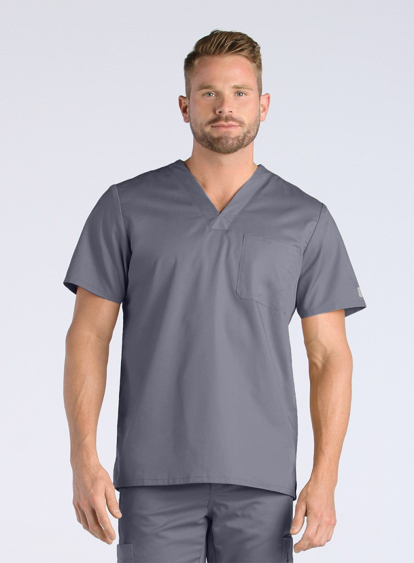 Men's One Chest Pocket V-Neck Top 5208