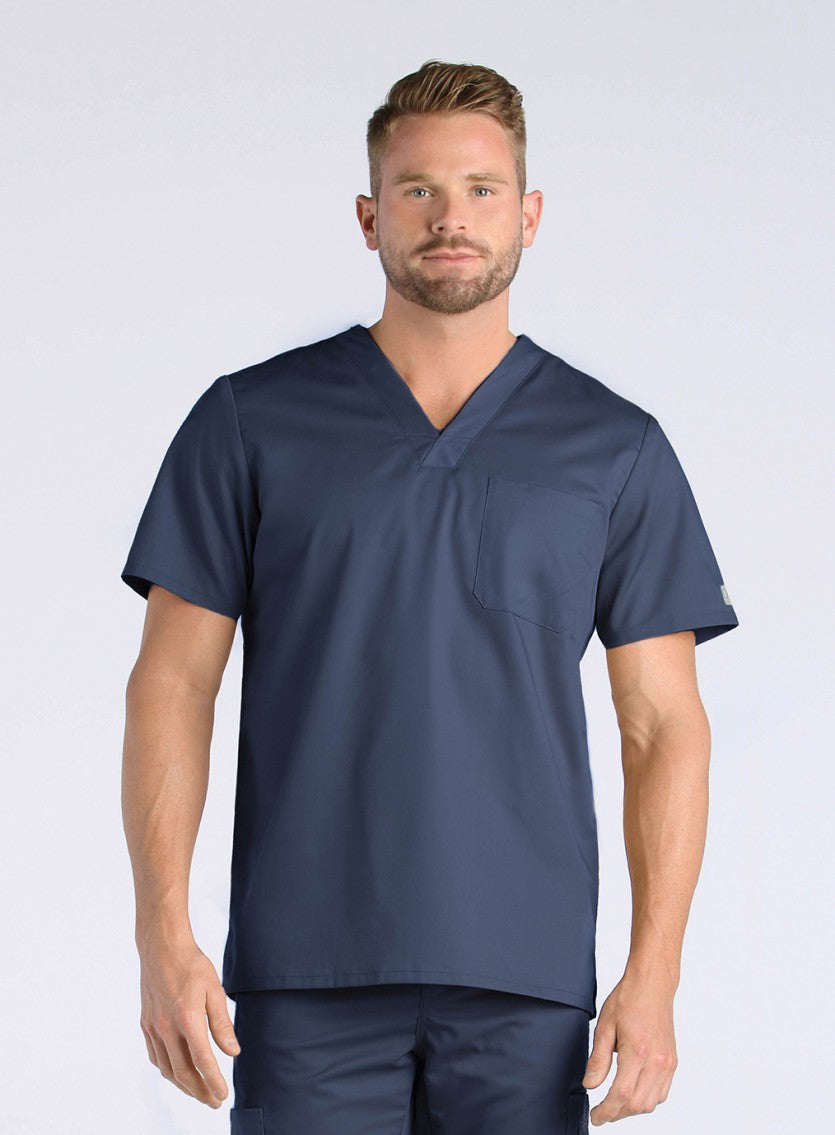 Men's One Chest Pocket V-Neck Top 5208