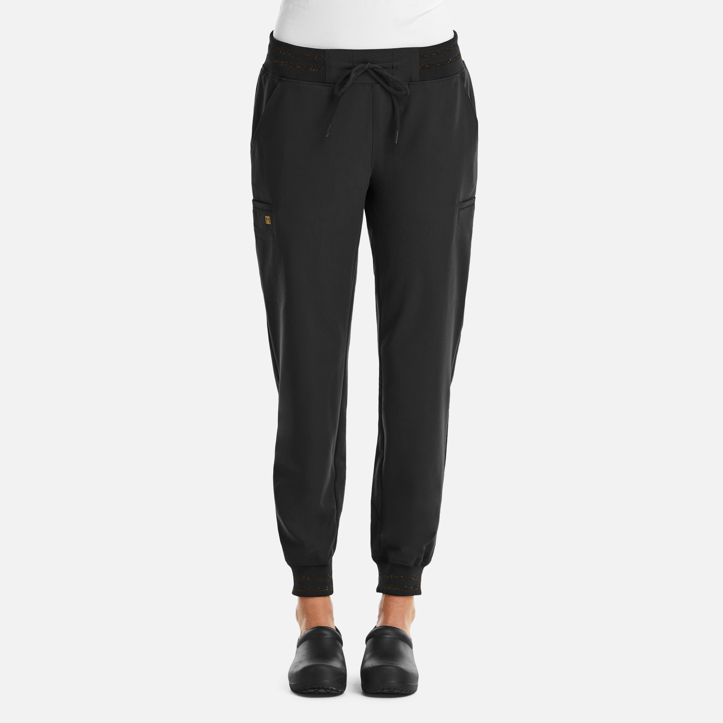 Women's Full Waist Jogger with Metallic Detail 6902