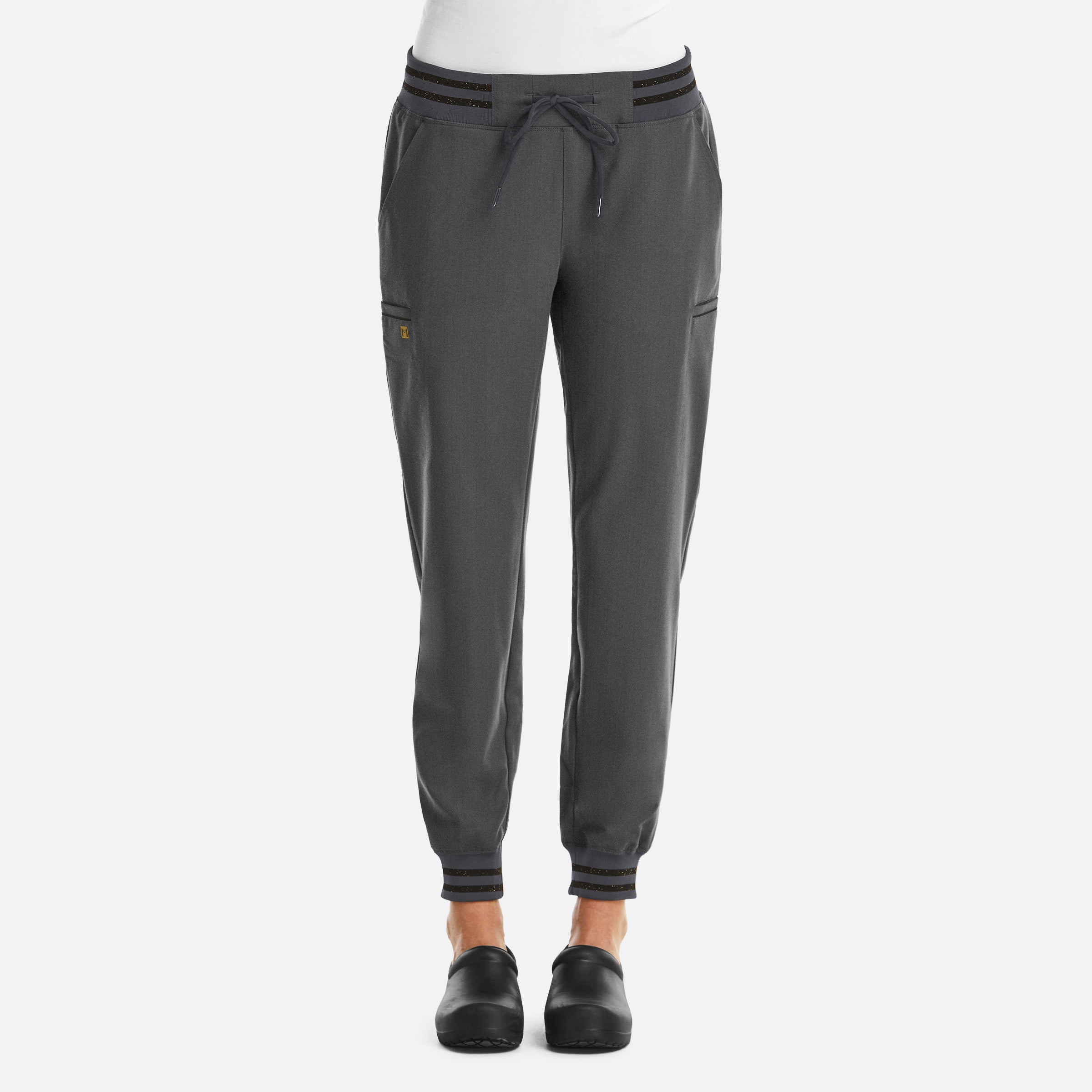 Women's Full Waist Jogger with Metallic Detail 6902