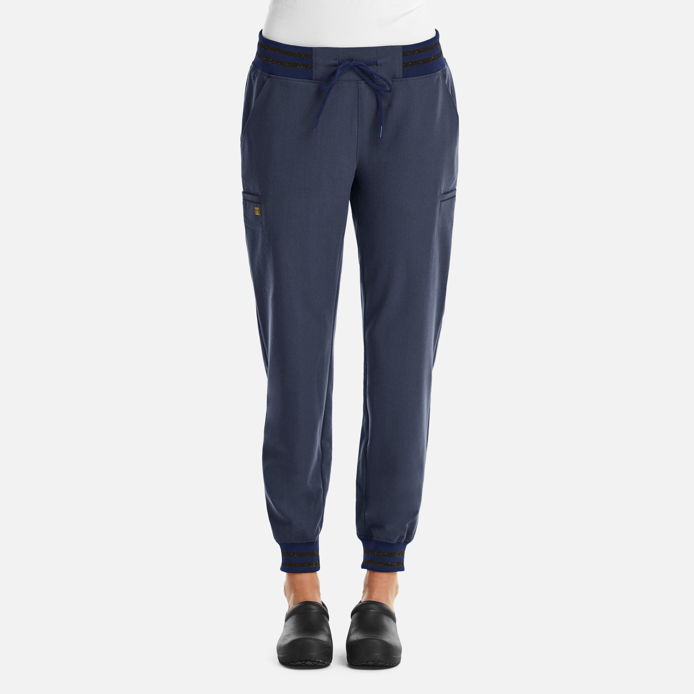 Women's Full Waist Jogger with Metallic Detail 6902