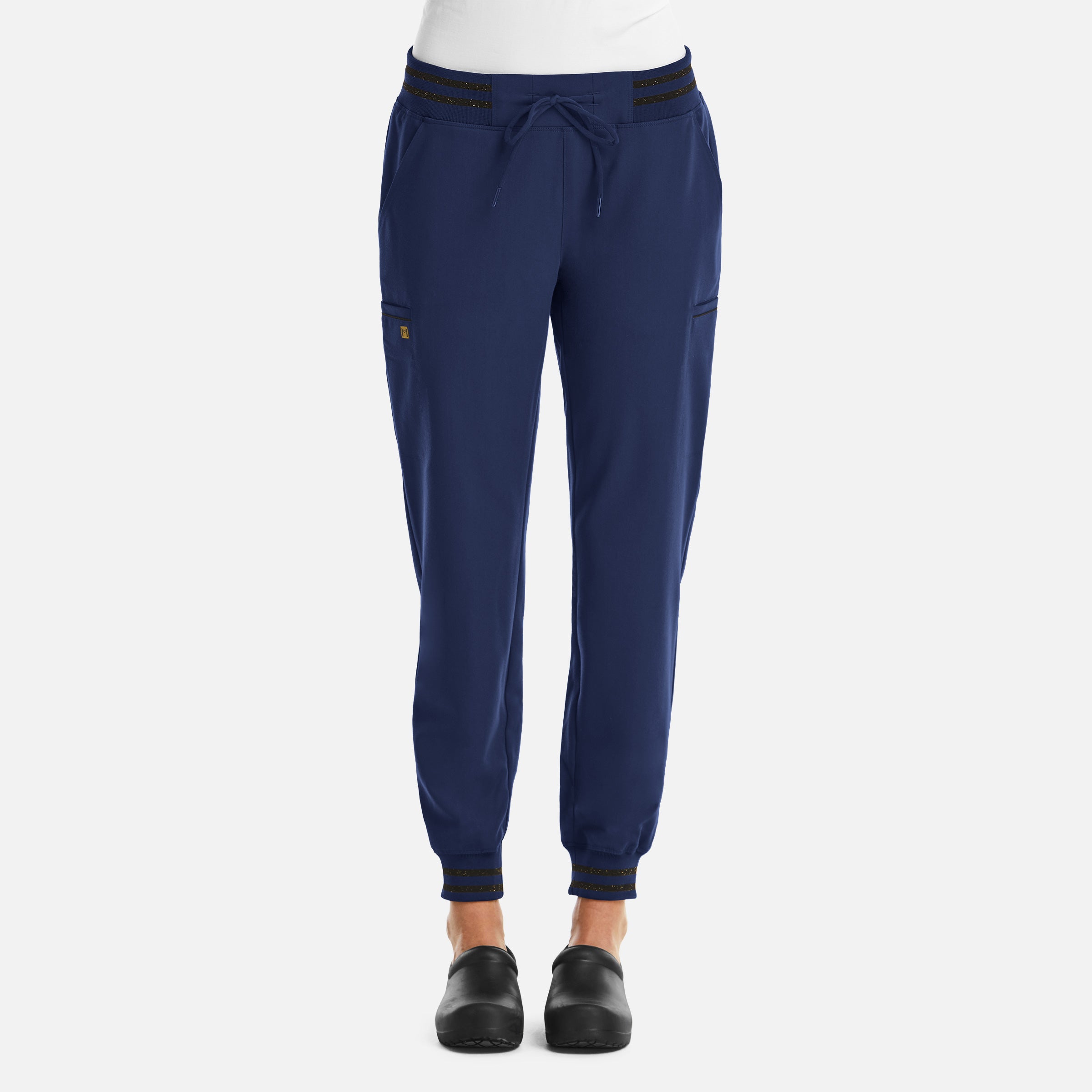 Women's Full Waist Jogger with Metallic Detail 6902