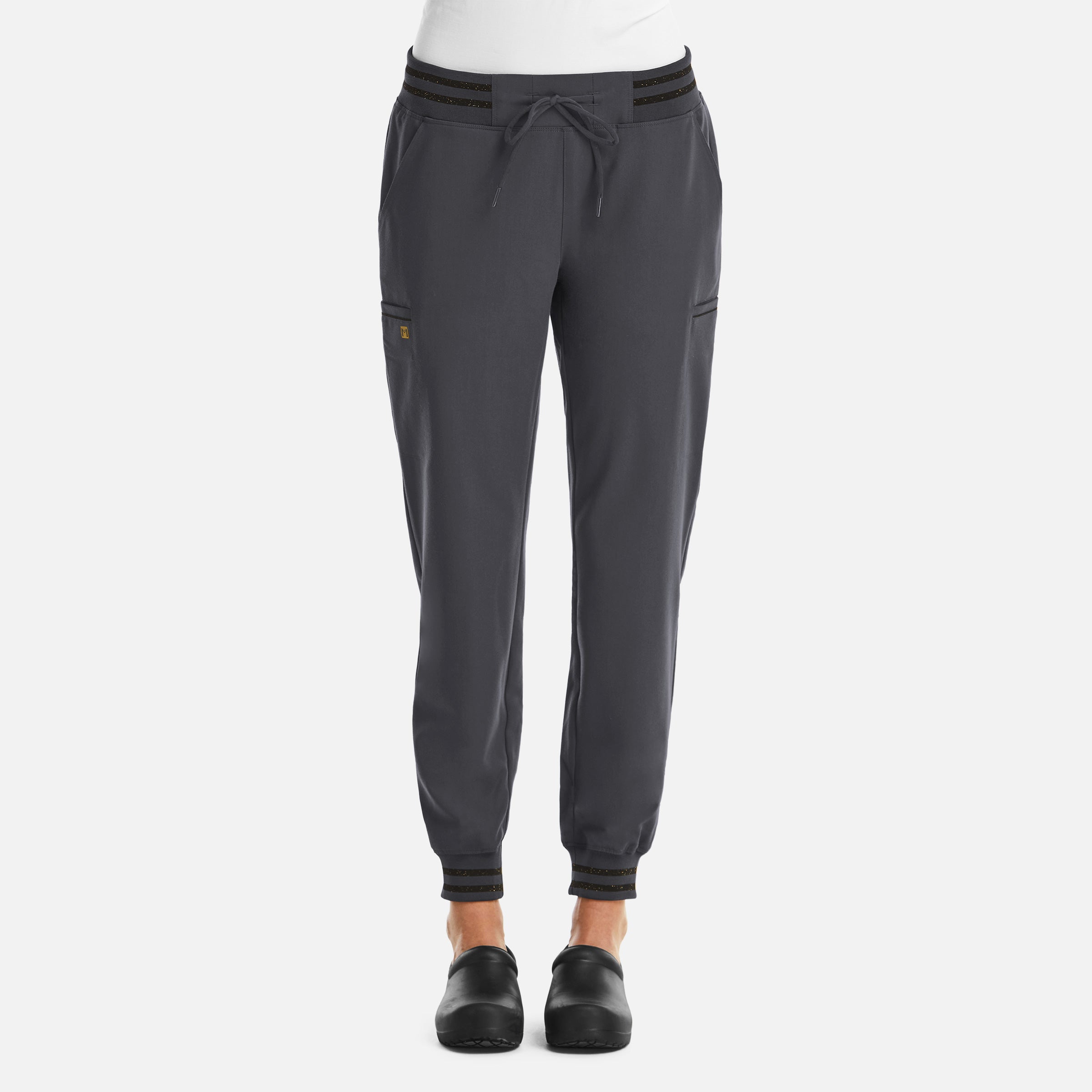 Women's Full Waist Jogger with Metallic Detail 6902