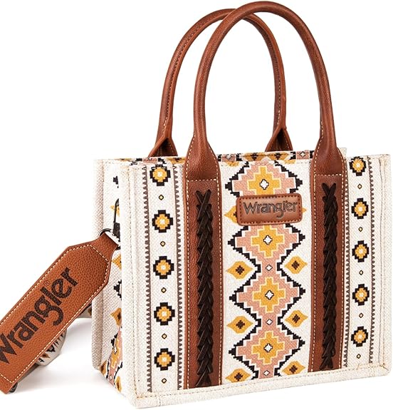 SY575 Montana West Wrangler Tote Bag for Women Western Shoulder Purses Boho Aztec Satchel Handbags