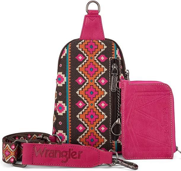 SY576 Wrangler Aztec Crossbody Sling Bags for Women