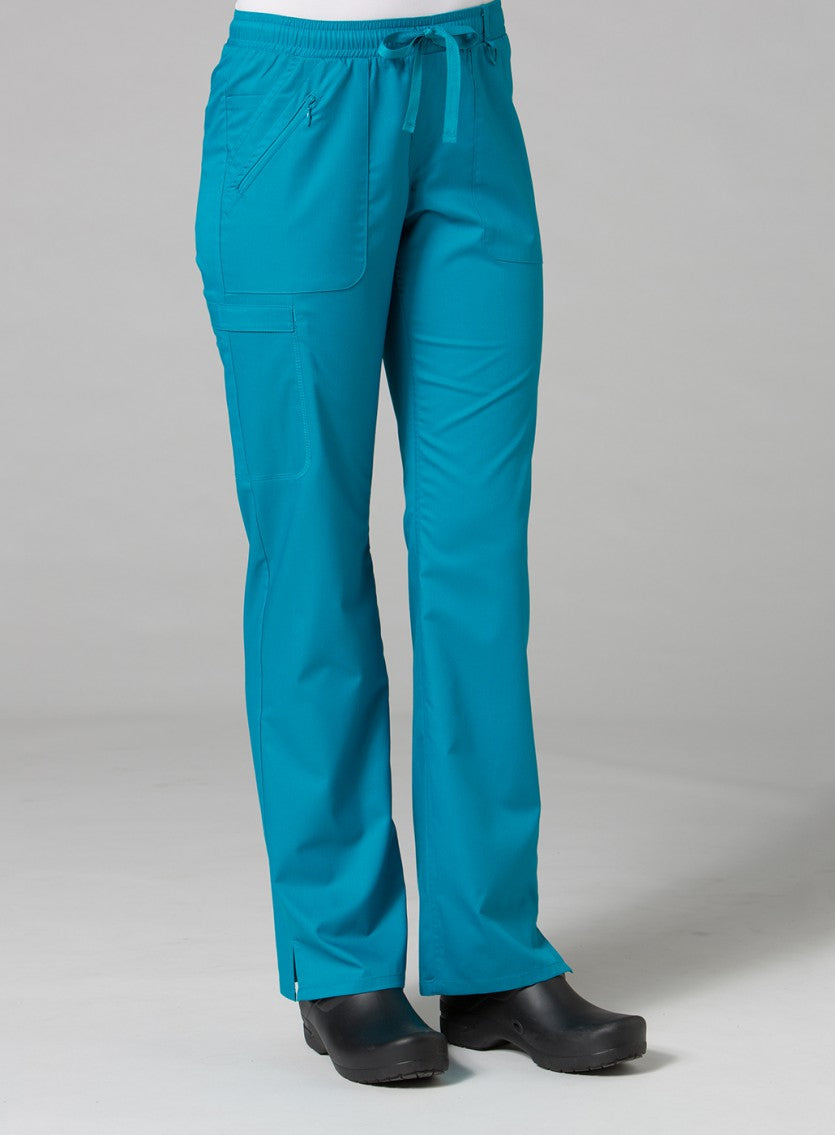 Women's Full Elastic Zipper Pocket Cargo Pant 7308