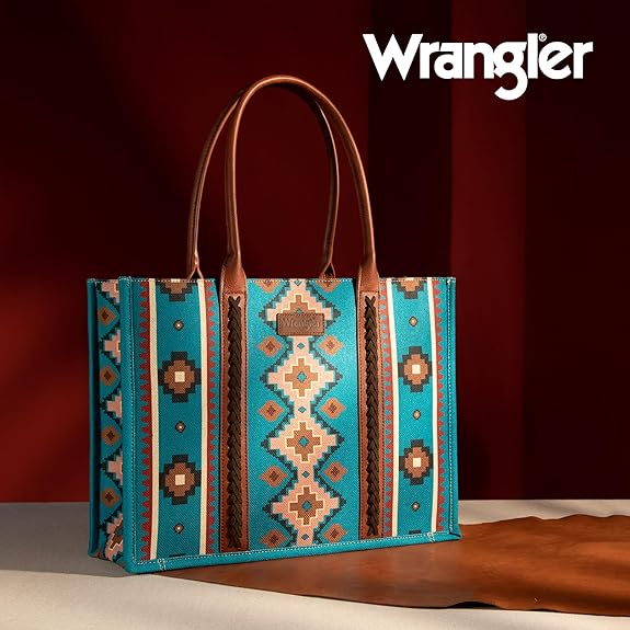 SY575 Montana West Wrangler Tote Bag for Women Western Shoulder Purses Boho Aztec Satchel Handbags