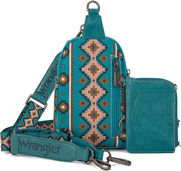 SY576 Wrangler Aztec Crossbody Sling Bags for Women