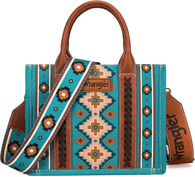 SY575 Montana West Wrangler Tote Bag for Women Western Shoulder Purses Boho Aztec Satchel Handbags