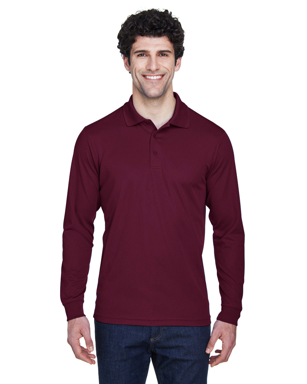 CORE365 Men's Pinnacle Performance Long-Sleeve Piqué Polo 88192