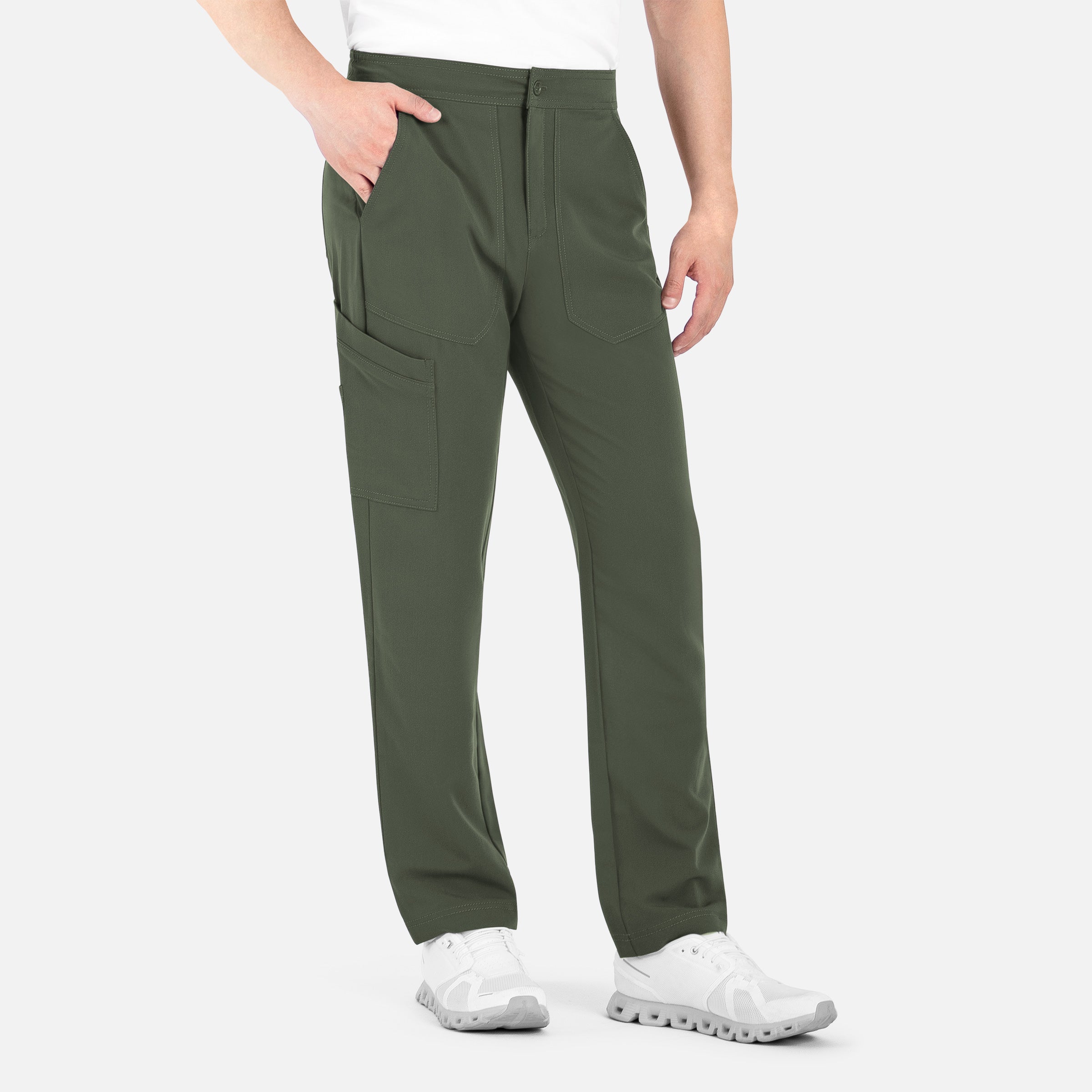 Pantalón cargo con cintura elástica hasta la mitad para hombre