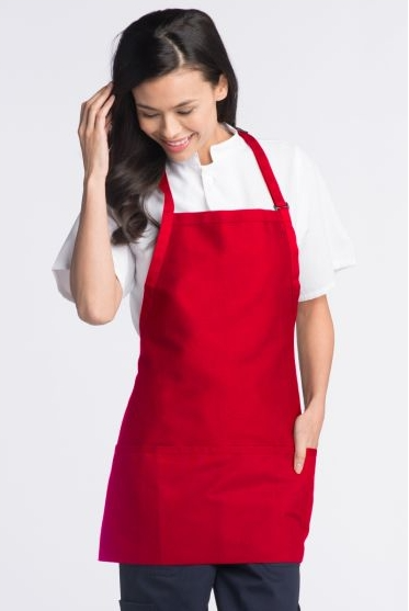 ADJUSTABLE THREE-POCKET BIB APRON