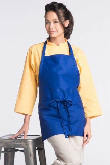 ADJUSTABLE THREE-POCKET BIB APRON