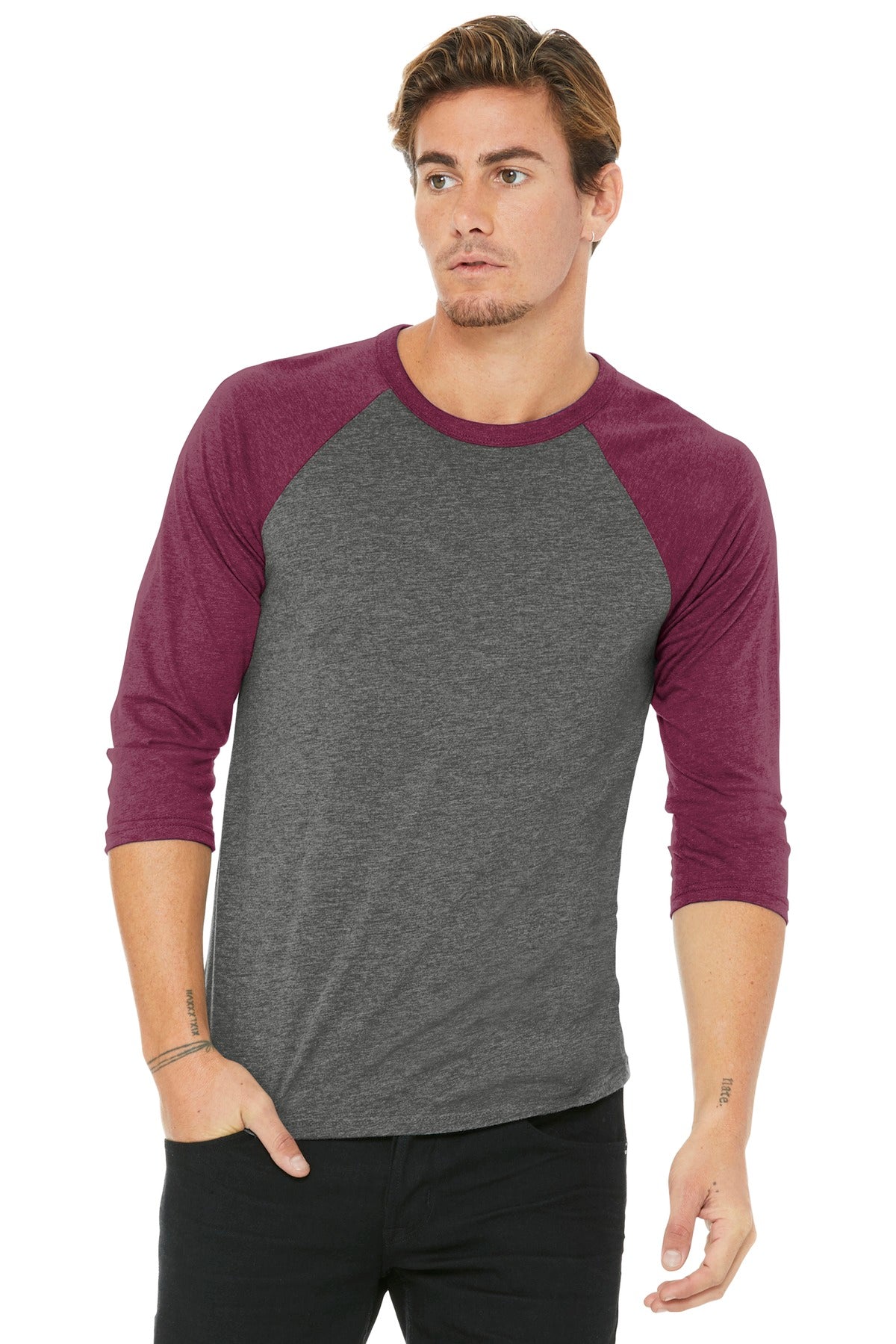 #color_grey/ maroon triblend