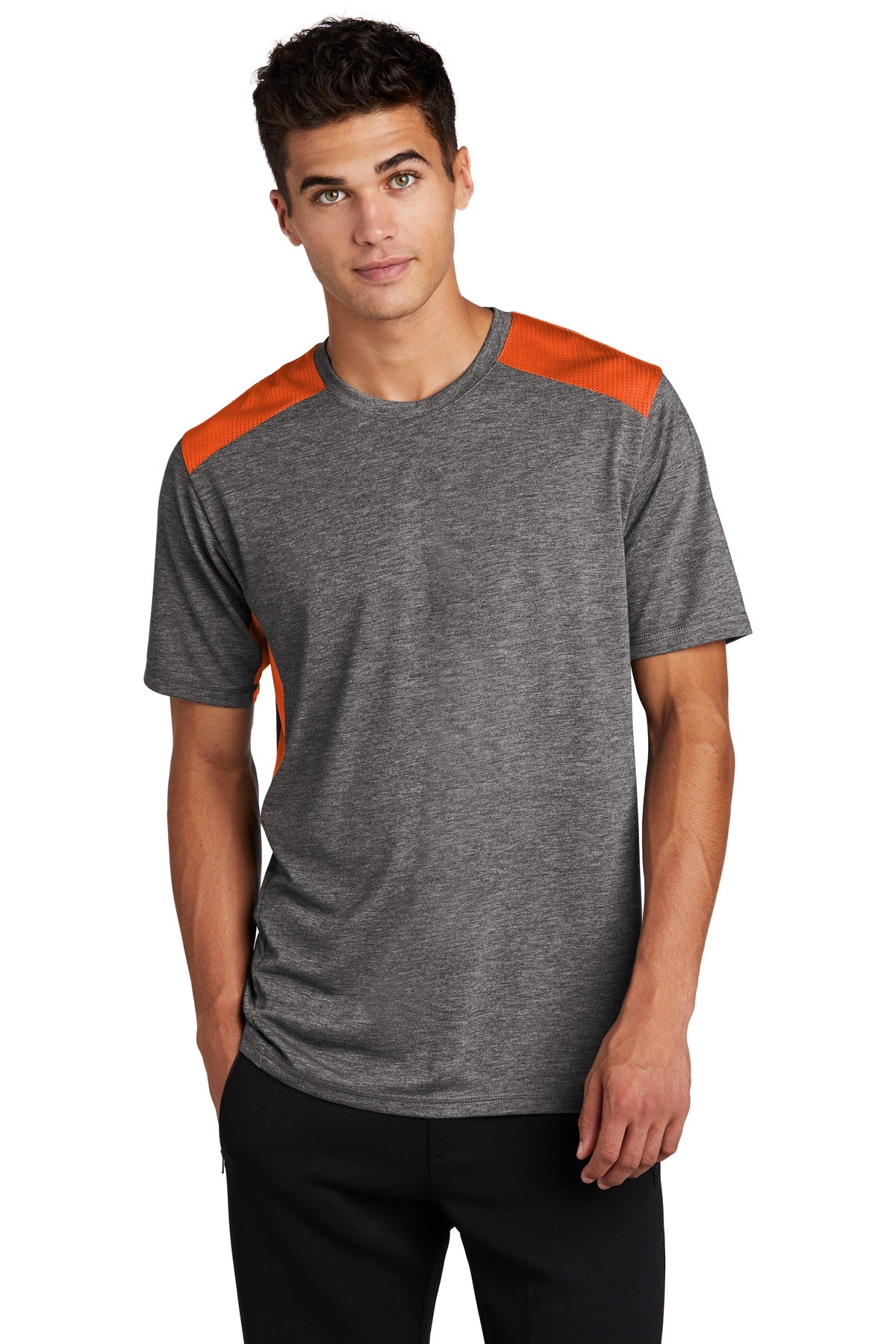 #color_deep orange/ dark grey heather