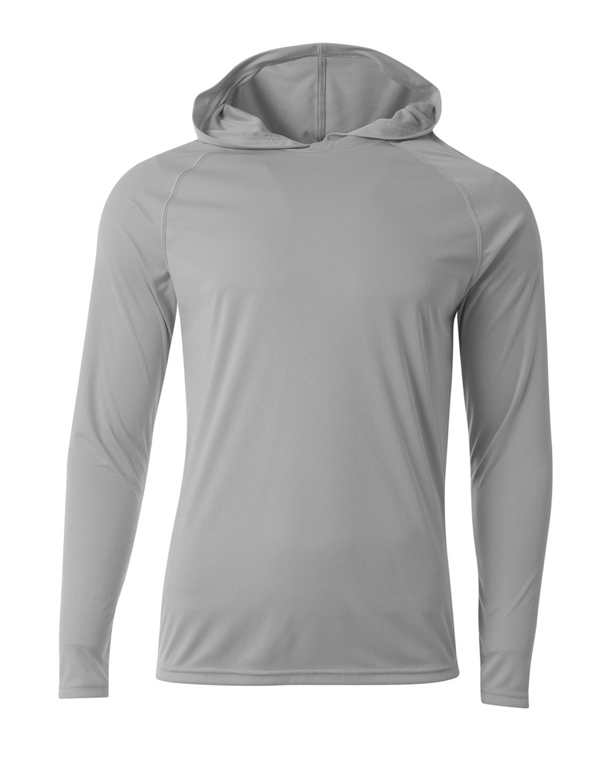 A4 Men's Cooling Performance Long-Sleeve Hooded T-shirt n3409 Plus Size