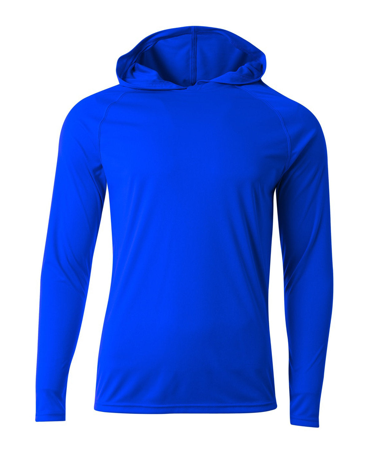 A4 Men's Cooling Performance Long-Sleeve Hooded T-shirt n3409 Plus Size