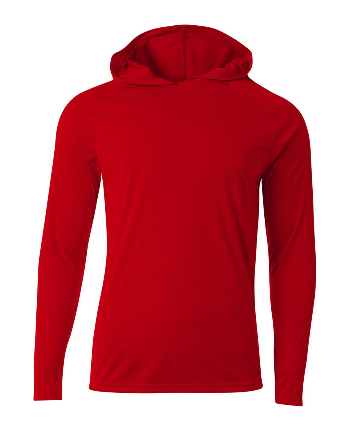 A4 Men's Cooling Performance Long-Sleeve Hooded T-shirt n3409 Plus Size