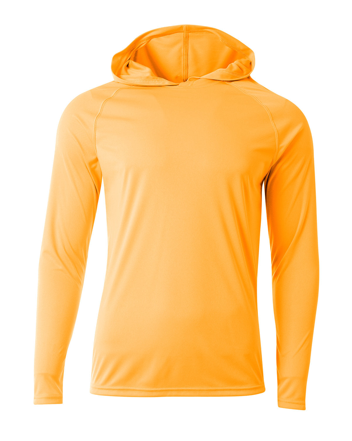 A4 Men's Cooling Performance Long-Sleeve Hooded T-shirt n3409 Plus Size