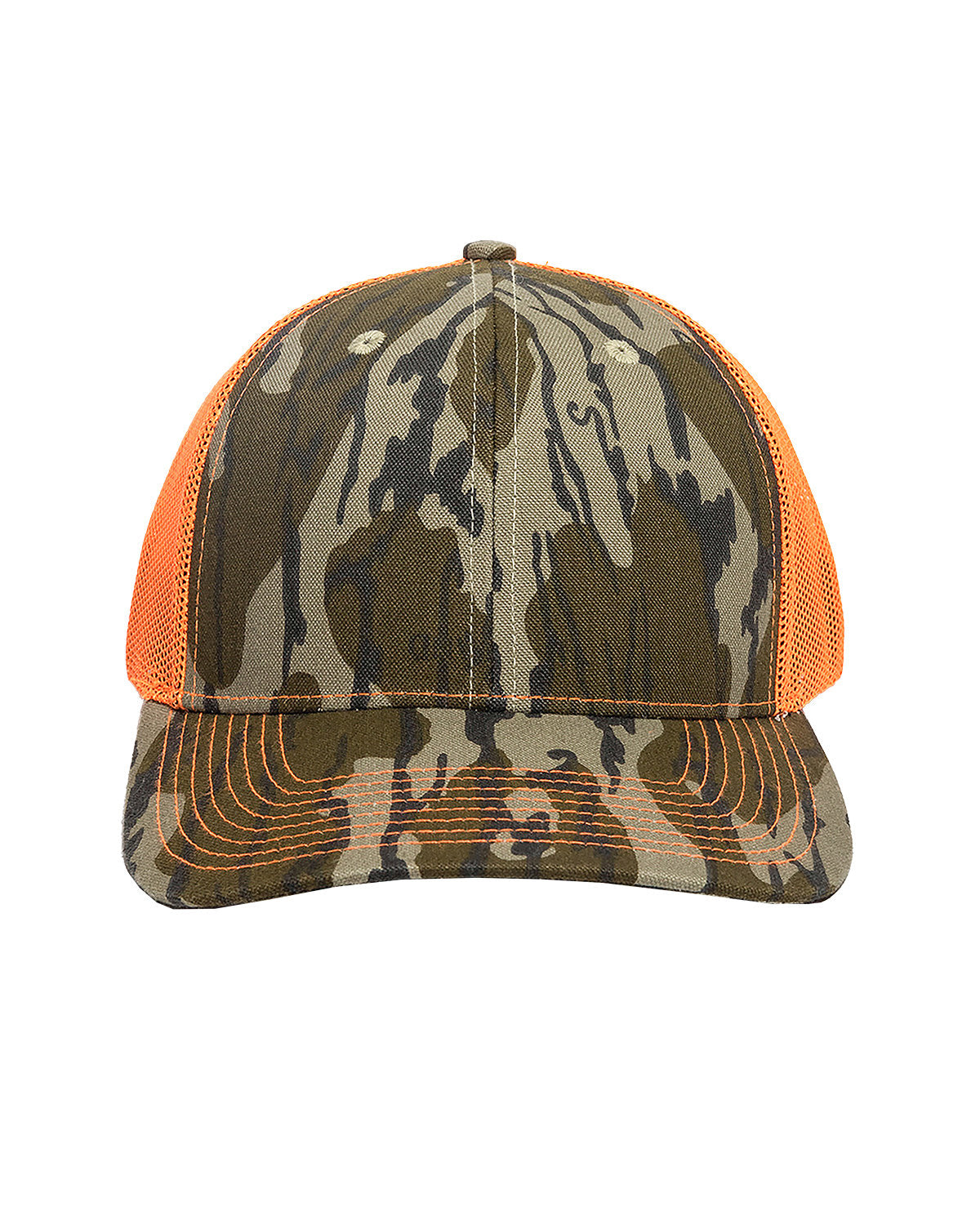 Outdoor Cap Structured Camo Trucker With Solid MeshBack Hat OC771C