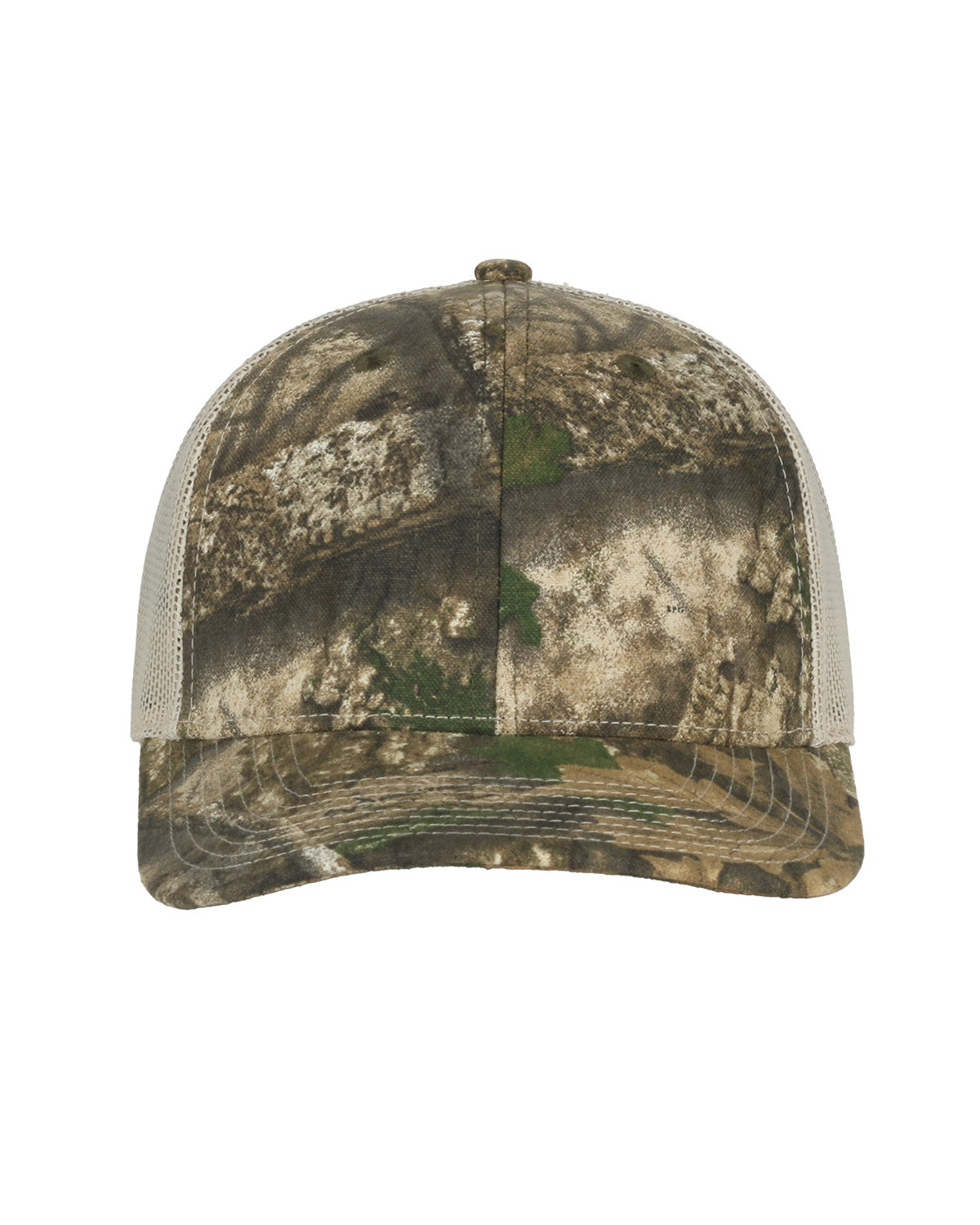 Outdoor Cap Structured Camo Trucker With Solid MeshBack Hat OC771C